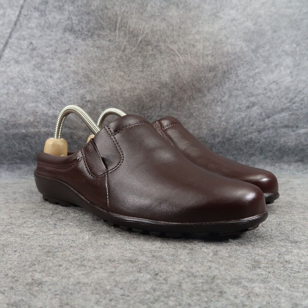 Walking Cradles Shoes Women 8.5 Slip On Clog Classic Comfort Leather Hamlet Mule